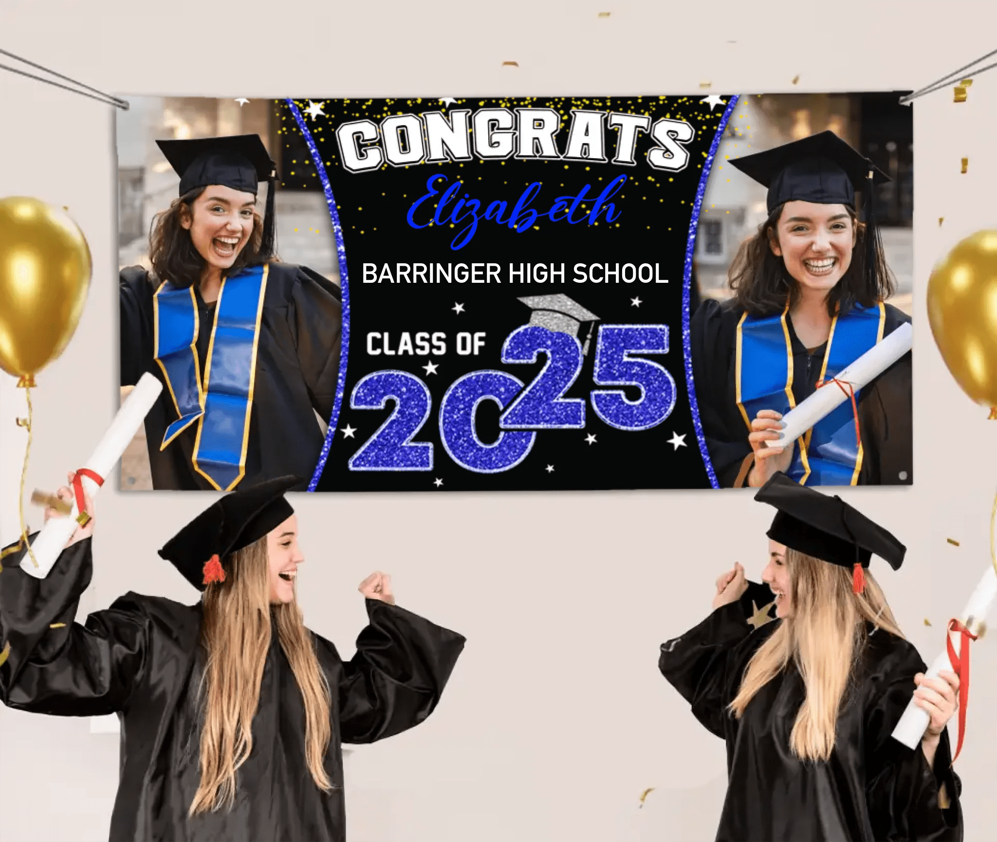 2025 Graduation Banner - Custom Photo Graduation Commemorative Gift - OLESA