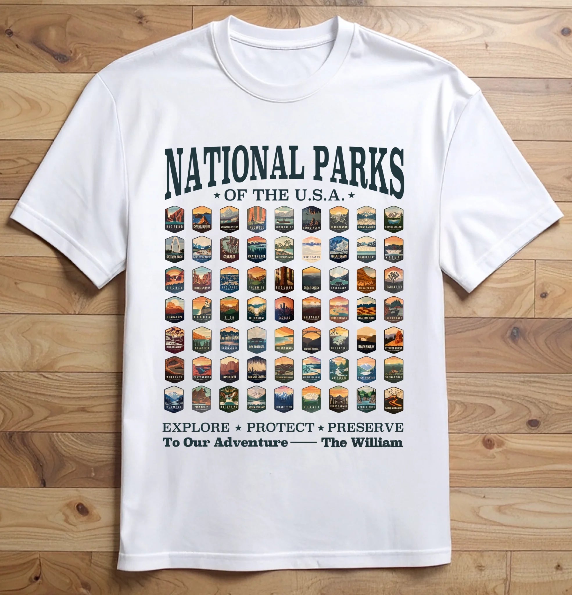 63 National Parks Customized Clothing - Personalized Name And Title - Gift For Nature Lovers, Parks Lovers - OLESA