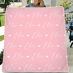 Personalized Name Customized Blanket | Multi Color Gift for Newborns, Children, and Families