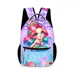Adorable Mermaid Customized Backpack - Personalized Name - School Season Gift - OLESA
