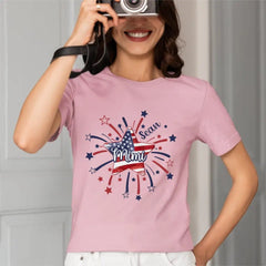 American Flag Star Mimi Mom Personalized Shirt - OLESA