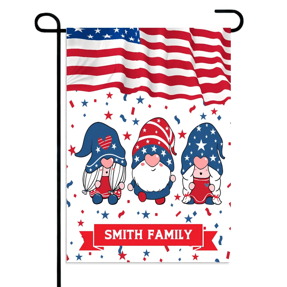 American Garden Flag 4th Of July Personalized Custom Garden Flag - OLESA