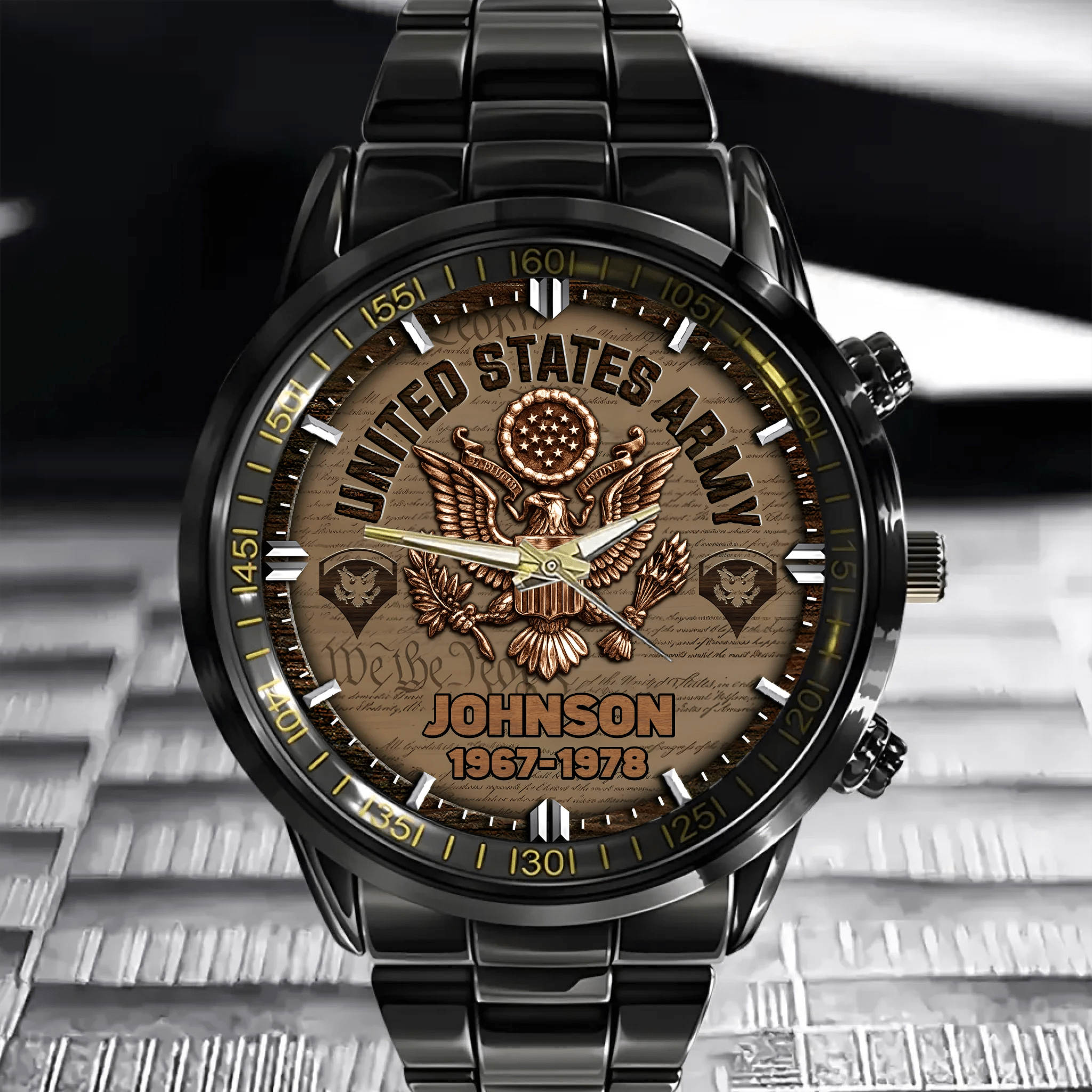 American Military Watch - Personalized Retro color scheme Watch ,Personalized Veteran Gift - OLESA