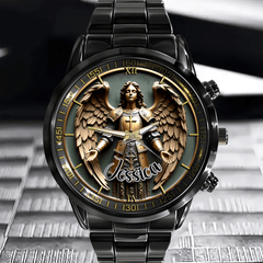Angel Pattern Customized Watch - Personalized Name - OLESA