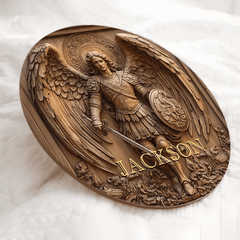 Angel Wing Warrior Customized Door Plate - Personalized Name - Retro Decoration - OLESA
