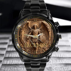 Angel Wing Warrior Customized Watch - Personalized Name - Demonstrate Courage - OLESA