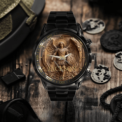 Angel Wing Warrior Customized Watch - Personalized Name - Demonstrate Courage - OLESA