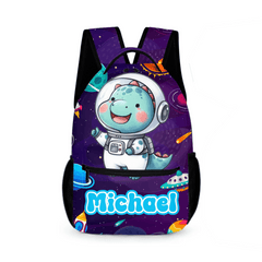 Animal Astronauts Customized Backpack - Personalized Name Anime Universe Schoolbag - OLESA