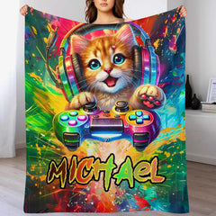 Animal Game Players Customized Blanket - Personalized Name - Player's Gift - OLESA