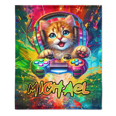 Animal Game Players Customized Blanket - Personalized Name - Player's Gift - OLESA