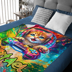 Animal Game Players Customized Blanket - Personalized Name - Player's Gift - OLESA
