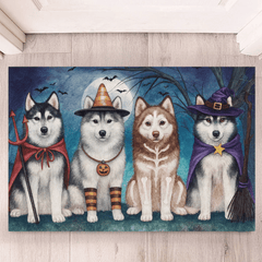 Animal Patterned Halloween Custom Doormat - Personalized Mat - Halloween Decorations - OLESA