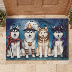 Animal Patterned Halloween Custom Doormat - Personalized Mat - Halloween Decorations - OLESA