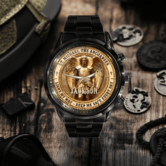 Archangel Michael Heaven’s Guardian Customized Watch - Personalized Name - Gift For Loved Ones And Friends - OLESA