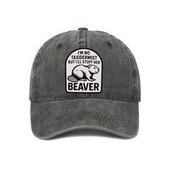 "Be Like Taxidermist" Washed Denim Cap - Suitable For Humorous And Individualistic Person - OLESA