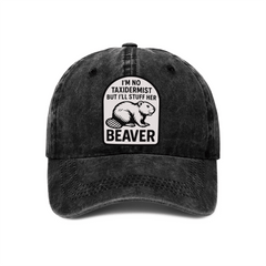 "Be Like Taxidermist" Washed Denim Cap - Suitable For Humorous And Individualistic Person - OLESA