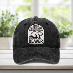 "Be Like Taxidermist" Washed Denim Cap - Suitable For Humorous And Individualistic Person - OLESA