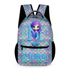 Beautiful Mermaid Letter - Personalized Kid Backpack - OLESA