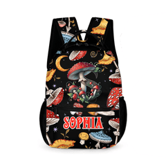 Beautiful Mushroom Name Customized Backpack - School Season Gift for Kids - OLESA