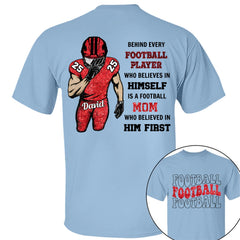 "Behind Every Football Player" Customized Clothing - Personalized Name And Color - A Gift For Football Lover - OLESA
