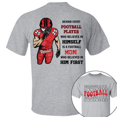 "Behind Every Football Player" Customized Clothing - Personalized Name And Color - A Gift For Football Lover - OLESA