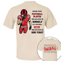 "Behind Every Football Player" Customized Clothing - Personalized Name And Color - A Gift For Football Lover - OLESA