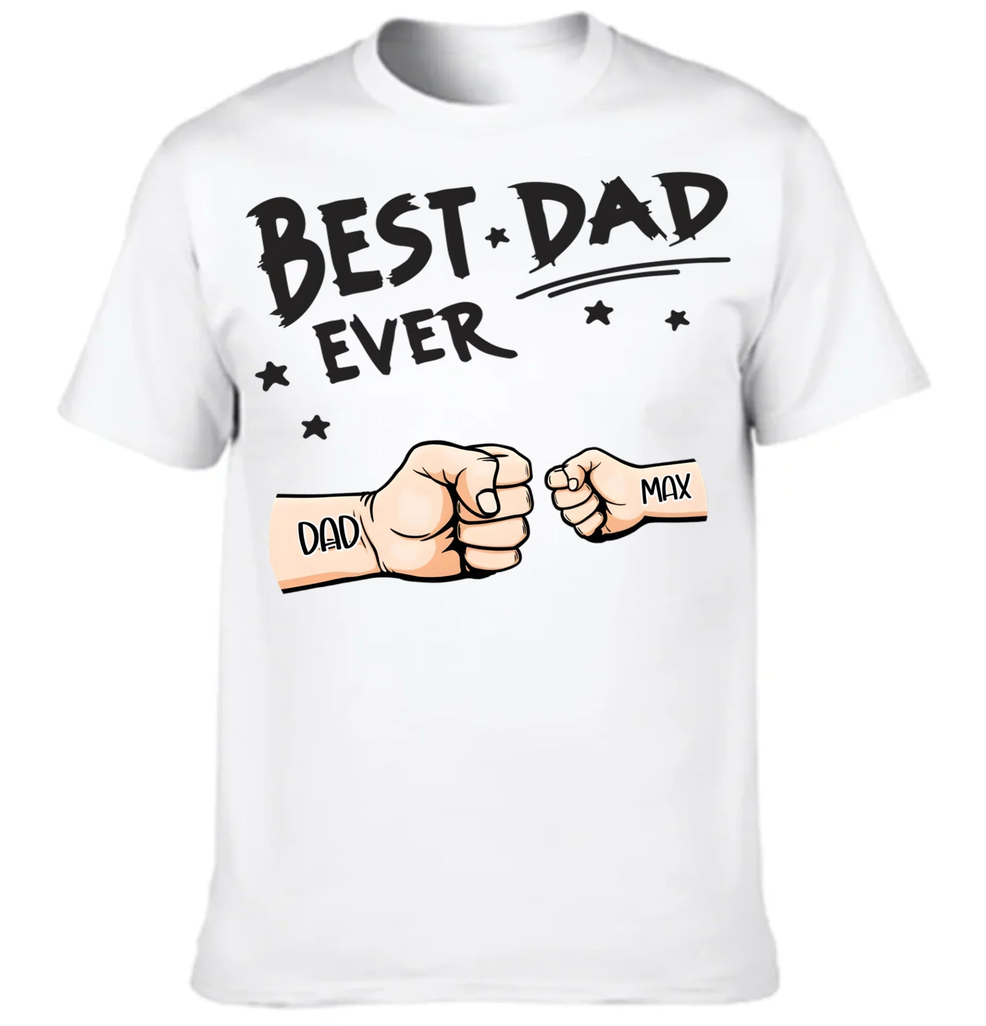 Best Dad Ever Fist Bump - Personalized Father Clothes - OLESA