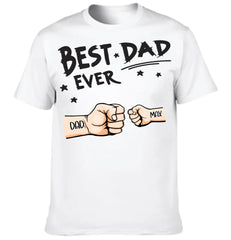 Best Dad Ever Fist Bump - Personalized Father Clothes - OLESA