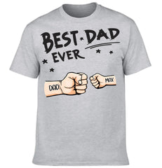 Best Dad Ever Fist Bump - Personalized Father Clothes - OLESA