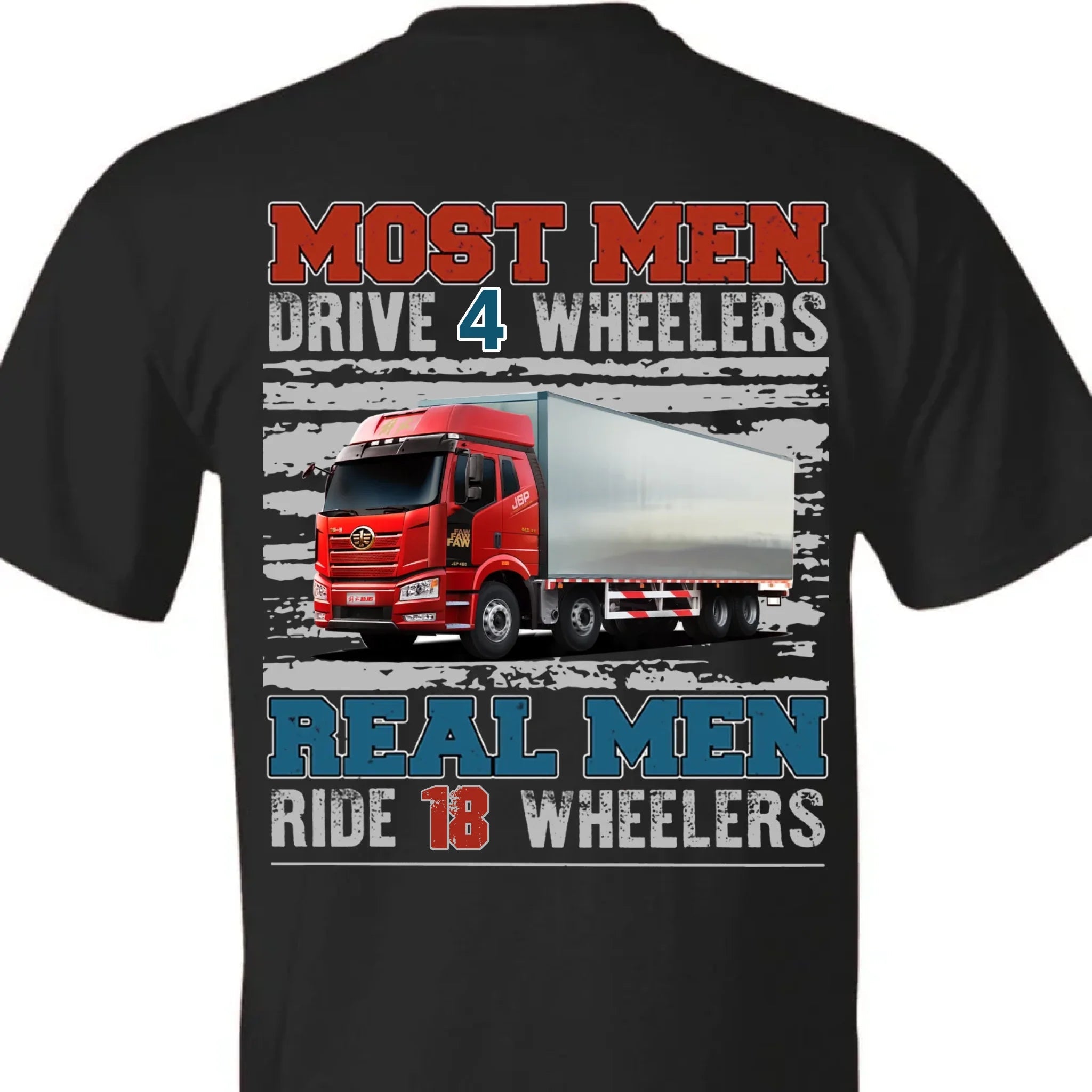Big Truck Custom Photo T-shirt, Personalized Big Rig Driver T-shirt, Custom Gift for Truck Drivers - OLESA