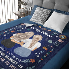 Blanket Like a Hug - Personalized Character Image Blanket - For Sisters,Best Friends,Daughter,Mother - OLESA