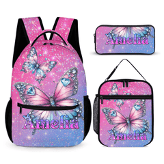 Blingbling Butterfly Customized Backpacks - Start of School Gift for Kids - OLESA