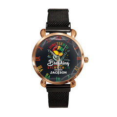 Breaking Chain - Personalized Name Freedom Theme Watch - OLESA