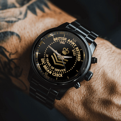 British Military Retired Custom Watch – Personalized Service Time & Name - OLESA