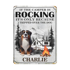 Campervan and Pet Metal Painting Advertisement - Personalized Camping Equipment and Pet Decorative Paintings - A Gift For Pet Owners,Pet Lovers,Camping Enthusiasts - OLESA