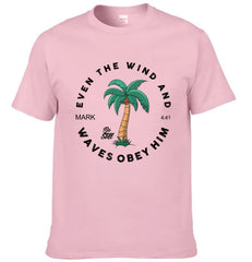 Casual Christian Scripture - Coconut Tree Pattern Printed Clothing - OLESA