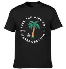 Casual Christian Scripture - Coconut Tree Pattern Printed Clothing - OLESA