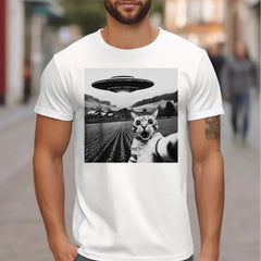 Cat and UFO Funny Selfie Pattern Clothes - A Gift For Friend,Family,Colleagues,Fellow Student,Roommates - OLESA
