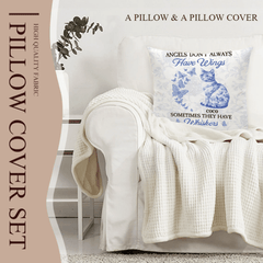 Cat Toile De Jouy Style | Memorial Gift - Personalized Pillow - OLESA