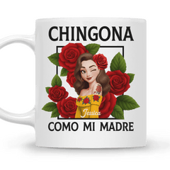 Chingona Como Mi Madre Customized Hispanic Mug - Personalized Characters and Name - Gift For Hispanics And Latinos - OLESA