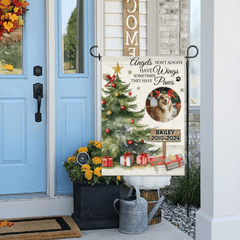Christmas Custom Pet Memorial Garden Decorations - Personalized Pet Photos and Names Christmas Themed Garden Flags - Christmas Gifts For Pet Owners,Pet Lovers - OLESA