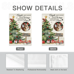 Christmas Custom Pet Memorial Garden Decorations - Personalized Pet Photos and Names Christmas Themed Garden Flags - Christmas Gifts For Pet Owners,Pet Lovers - OLESA