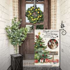 Christmas Custom Pet Memorial Garden Decorations - Personalized Pet Photos and Names Christmas Themed Garden Flags - Christmas Gifts For Pet Owners,Pet Lovers - OLESA