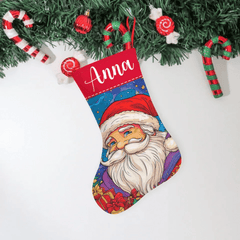 Christmas Themed Ambiance Customized Gift Stockings - Personalized Christmas Patterns and Name Stockings - Christmas Gift For Family - OLESA