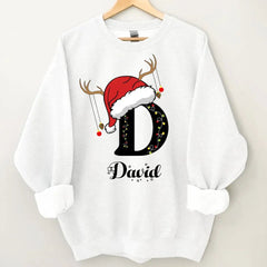 Christmas Themed Family Customized Apparel - Personalized Name and Christmas Style Monogrammed Sweatshirt - Christmas Gift For Family,Friend - OLESA