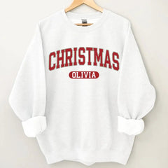 Christmas Vintage Customized Soft Clothing - Personalized Name Christmas Holiday Vibes Sweatshirt - Christmas Gift For Family,Friend - OLESA