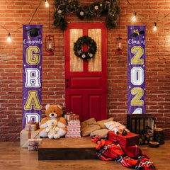 Class of 2024 Congrats Graduation Banner - Party Welcome Hanging Door Decor - OLESA