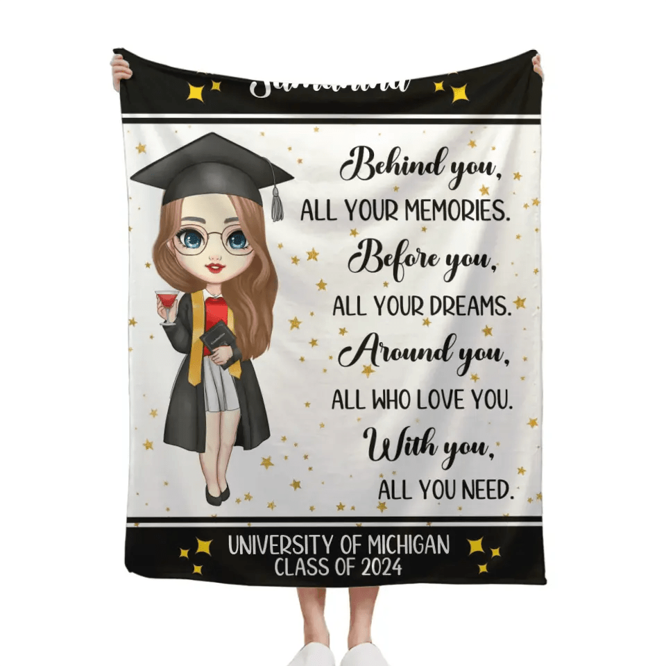 Class of 2024 Graduation Custom Blanket-Graduation Gift - OLESA