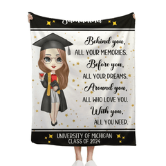 Class of 2024 Graduation Custom Blanket-Graduation Gift - OLESA