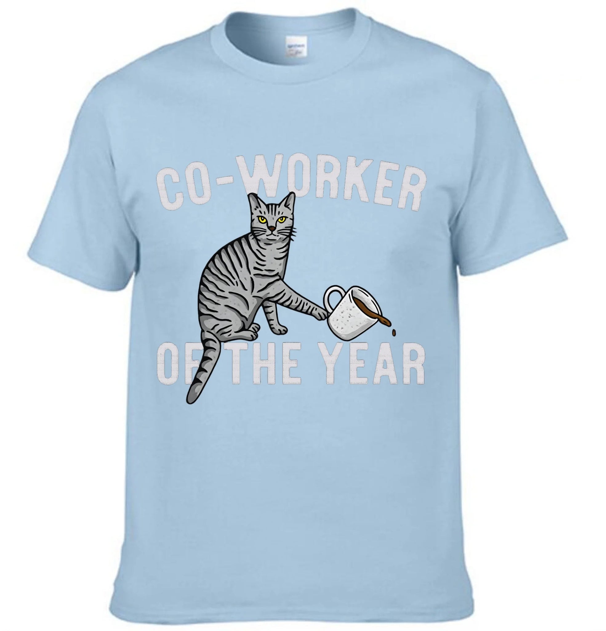 "Co - Worker Of The Year" Daily Life Of Having A Cat - Cat Pattern Unisex Clothes - OLESA